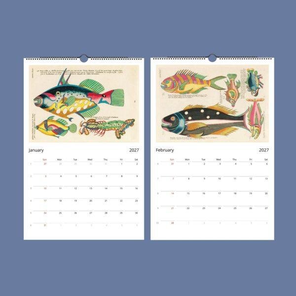 Marine Calendar – Louis Renard’s Fanciful Fish & Sea Creatures, Semi-Glossy Paper