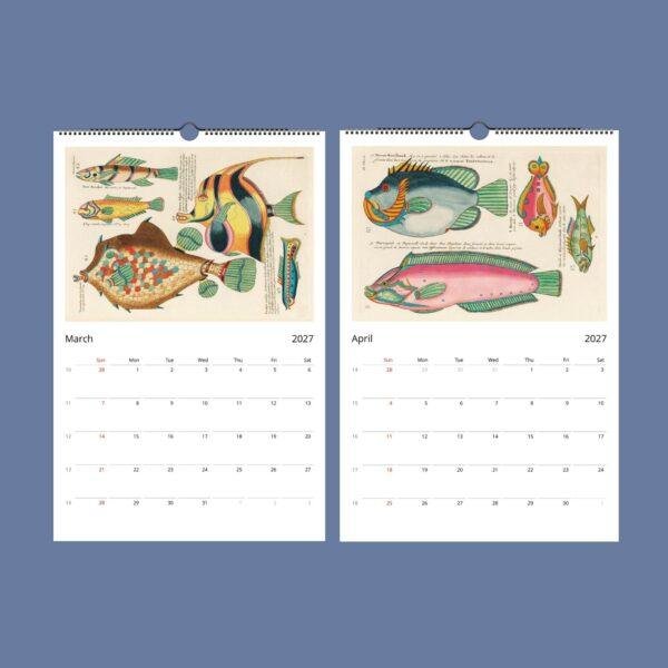 Marine Calendar – Louis Renard’s Fanciful Fish & Sea Creatures, Semi-Glossy Paper