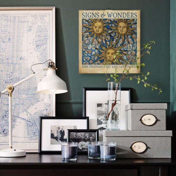 Signs & Wonders Wall Calendar - Gothic Home Decor, Dark Academia, Semi-Glossy Paper