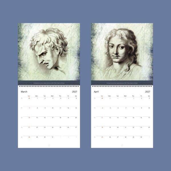 Jean Audran Wall Calendar - French Artist, Baroque Style, Semi-Glossy Paper