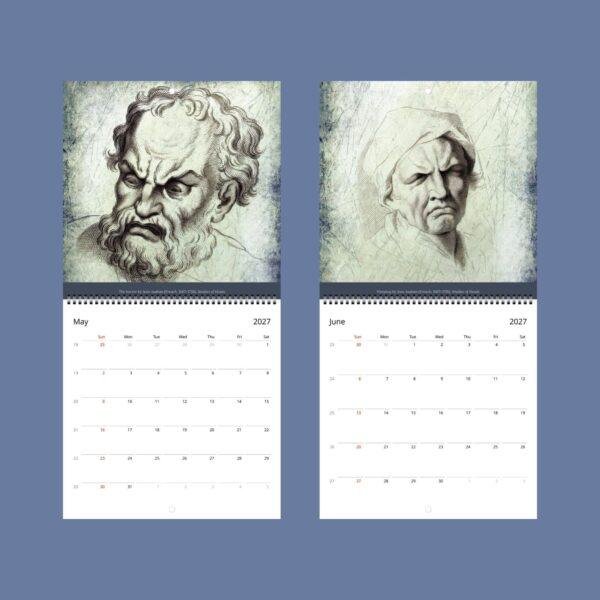 Jean Audran Wall Calendar - French Artist, Baroque Style, Semi-Glossy Paper