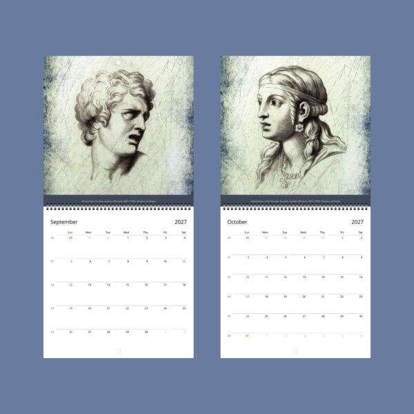 Jean Audran Wall Calendar - French Artist, Baroque Style, Semi-Glossy Paper