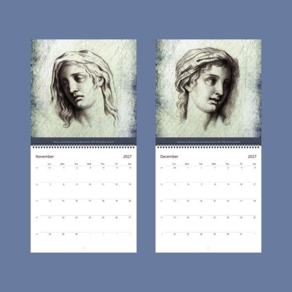 Jean Audran Wall Calendar - French Artist, Baroque Style, Semi-Glossy Paper