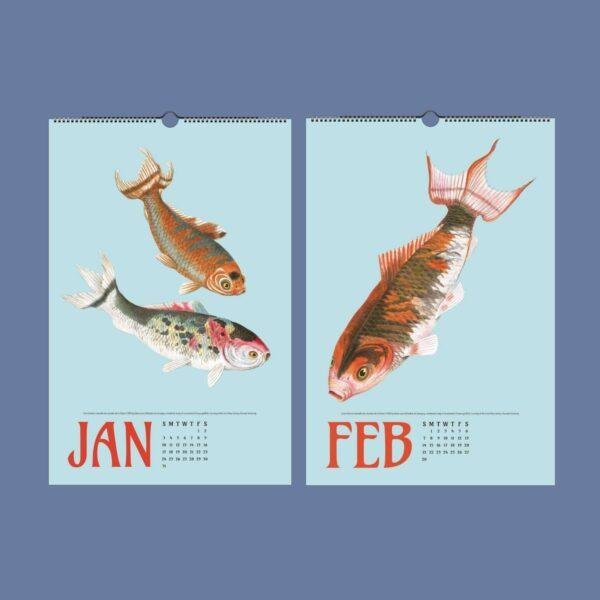 Chinese Goldfish Wall Calendar