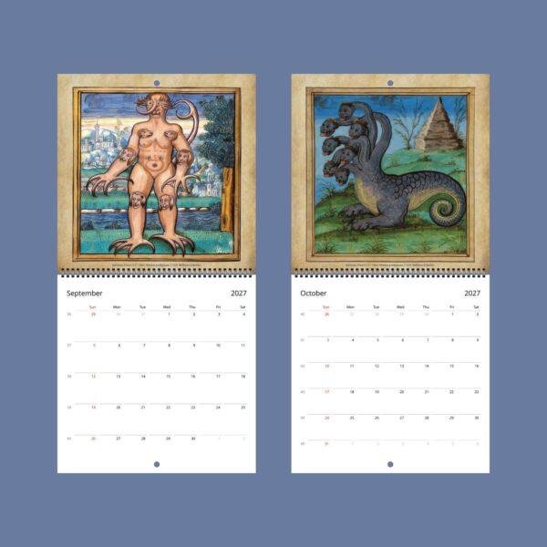 Signs & Wonders Wall Calendar - Gothic Home Decor, Dark Academia, Semi-Glossy Paper