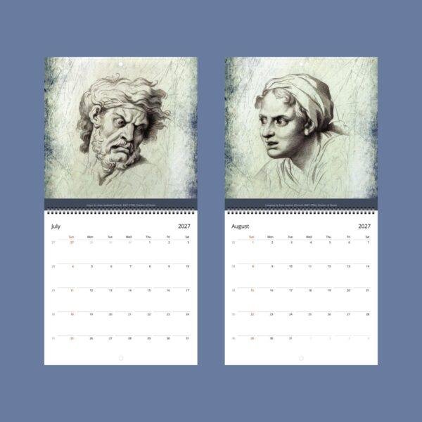 Jean Audran Wall Calendar - French Artist, Baroque Style, Semi-Glossy Paper