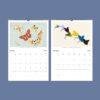 Kamisaka Sekka Wall Calendar – Japanese Woodblock, Butterfly Decor, Semi-Glossy Paper