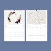 Kamisaka Sekka Wall Calendar – Japanese Woodblock, Butterfly Decor, Semi-Glossy Paper