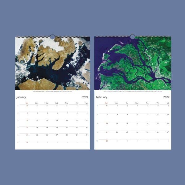 NASA Space Travel Wall Calendar – Hubble Telescope, Solar System, Semi-Glossy Paper