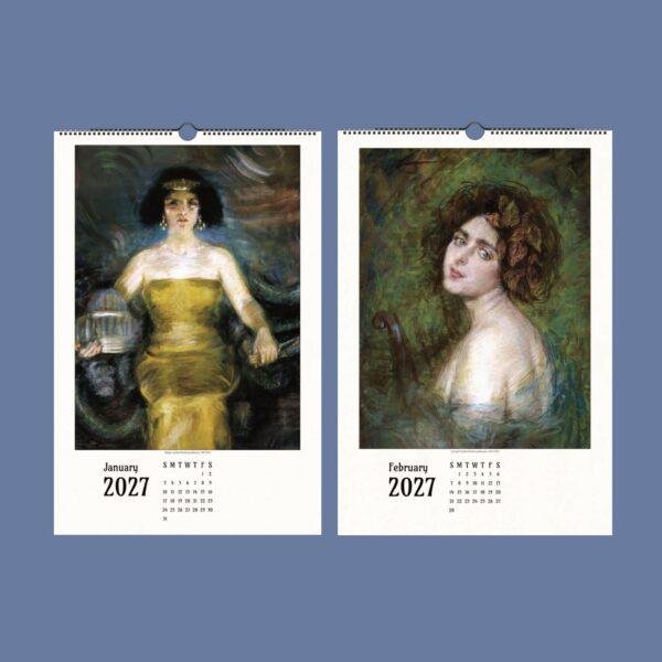 Alice Pike Barney Wall Calendar – American painter, Symbolism Art, Semi-Glossy Paper