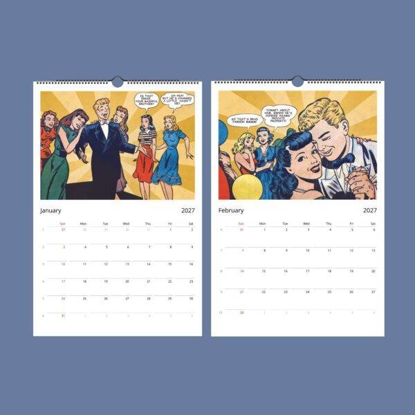 Ace Magazines Wall Calendar – Classic Comic Art, Golden Age Comics, Semi-Glossy Paper
