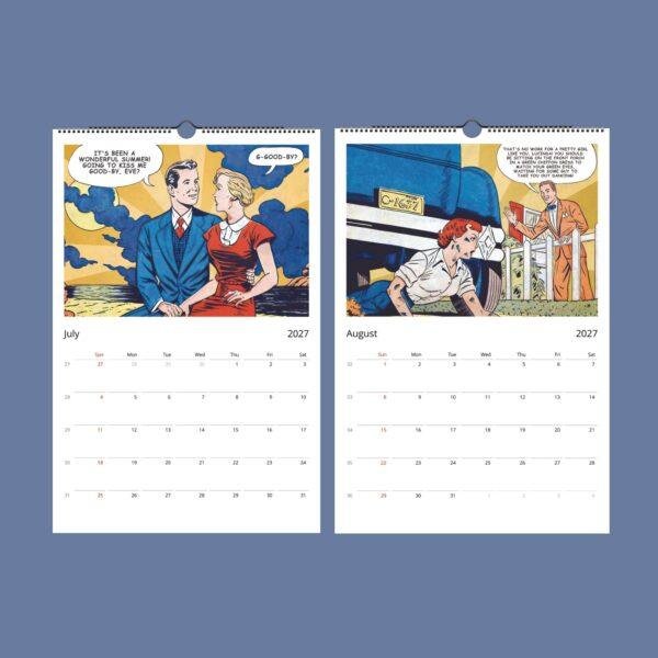 Ace Magazines Wall Calendar – Classic Comic Art, Golden Age Comics, Semi-Glossy Paper
