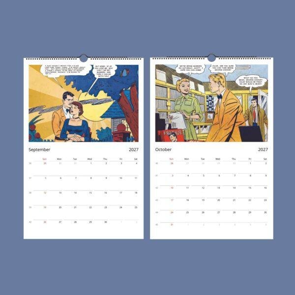 Ace Magazines Wall Calendar – Classic Comic Art, Golden Age Comics, Semi-Glossy Paper