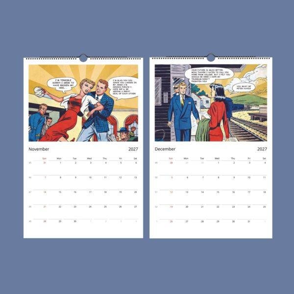 Ace Magazines Wall Calendar – Classic Comic Art, Golden Age Comics, Semi-Glossy Paper