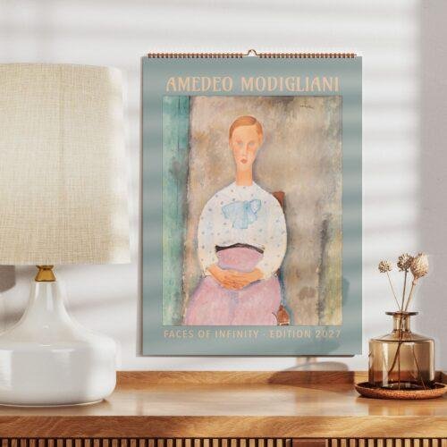 Amedeo Modigliani Wall Calendar – Italian Painter, Nude Woman Sketch, Semi-Glossy Paper
