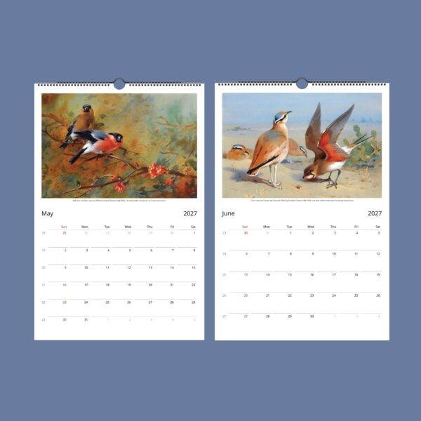 Birds of Britain Wall Calendar - Archibald Thorburn, Scottish Wildlife Artist, Semi-Glossy Paper