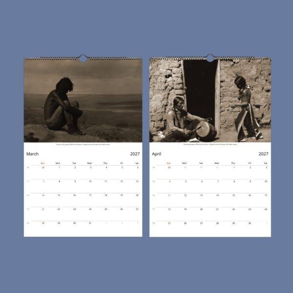 Travel Calendar - Native Americans, USA photographer, Carl Moon, Semi-Glossy Paper