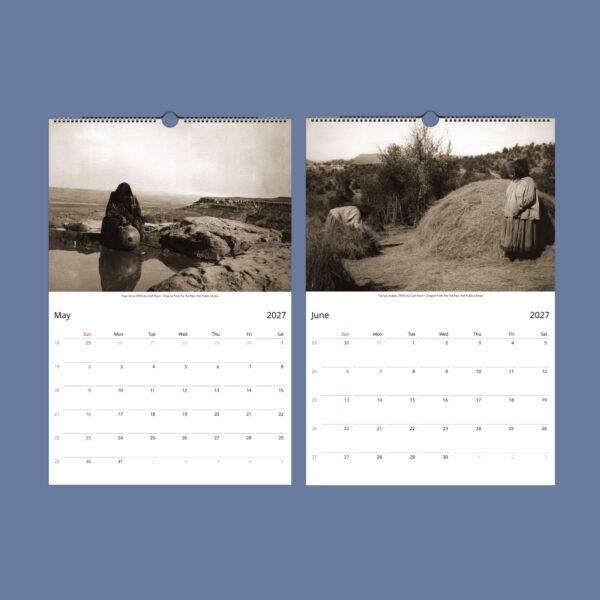 Travel Calendar - Native Americans, USA photographer, Carl Moon, Semi-Glossy Paper