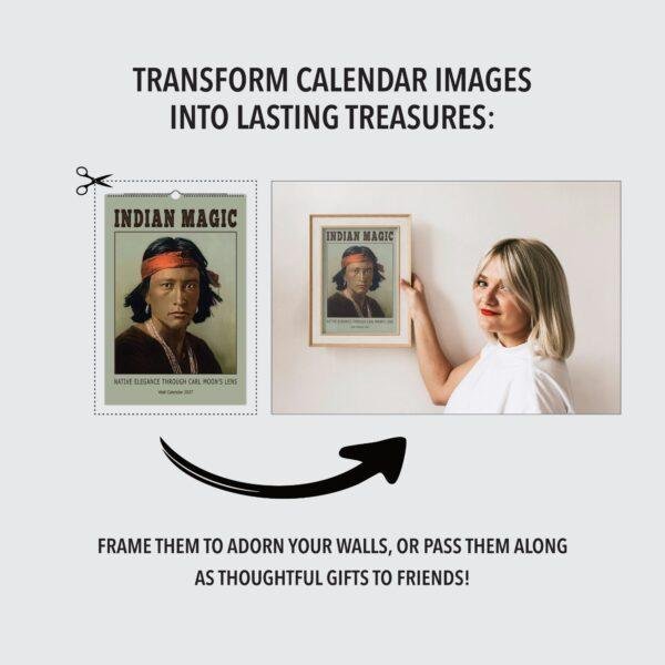 Travel Calendar - Native Americans, USA photographer, Carl Moon, Semi-Glossy Paper