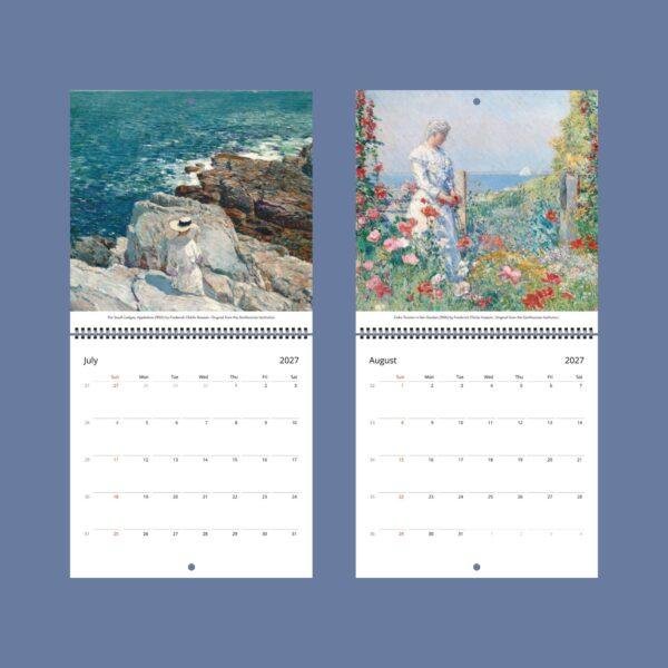 Childe Hassam Wall Calendar – American Artist, Impressionism Art, New York Paintings, Semi-Gloss Paper