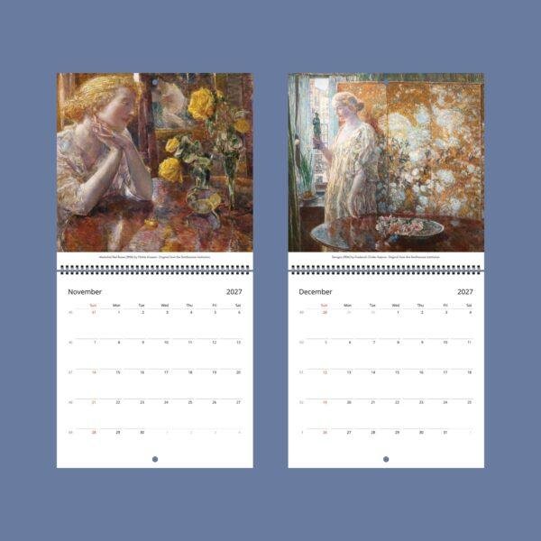 Childe Hassam Wall Calendar – American Artist, Impressionism Art, New York Paintings, Semi-Gloss Paper