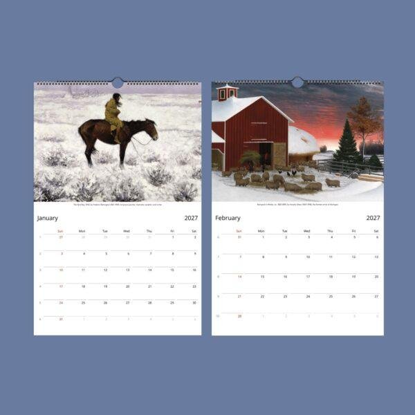 Country Life Wall Calendar – American Famous Paintings, Classic Artwork, Semi-Glossy Paper