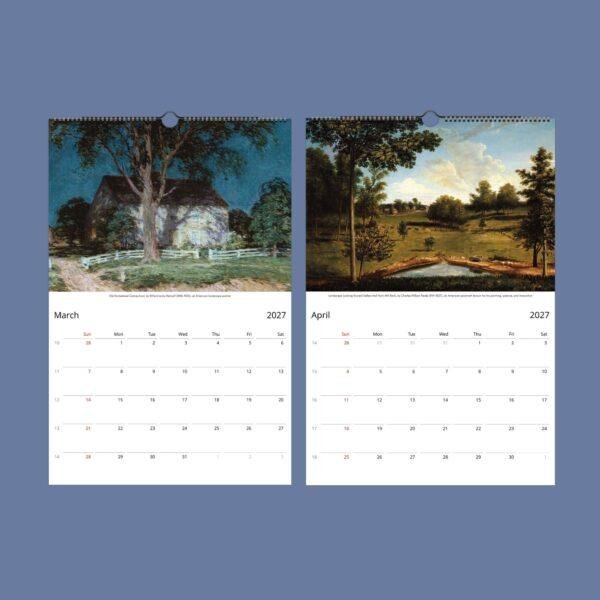Country Life Wall Calendar – American Famous Paintings, Classic Artwork, Semi-Glossy Paper