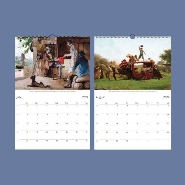 Country Life Wall Calendar – American Famous Paintings, Classic Artwork, Semi-Glossy Paper
