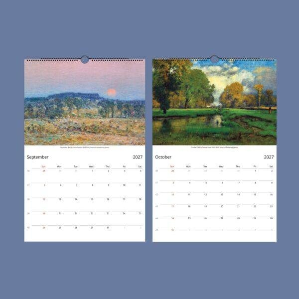 Country Life Wall Calendar – American Famous Paintings, Classic Artwork, Semi-Glossy Paper
