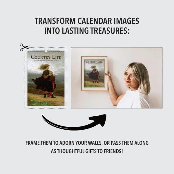 Country Life Wall Calendar – American Famous Paintings, Classic Artwork, Semi-Glossy Paper