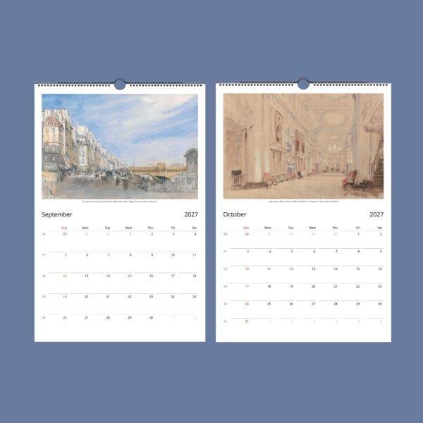 David Cox Wall Calendar - British Artist, Watercolor Paintings, Semi-Glossy Paper