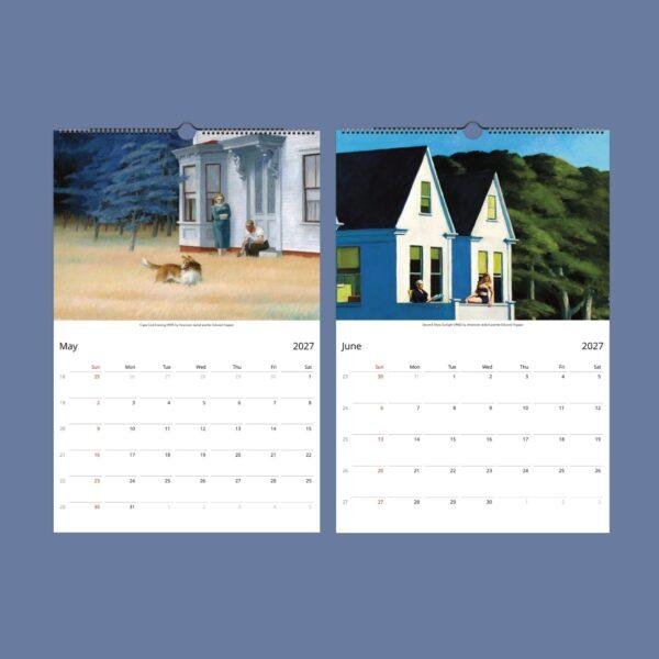 Edward Hopper Wall Calendar – American Artist, Realistic Art, Semi-Glossy Paper
