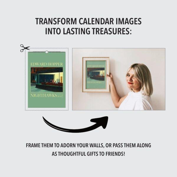 Edward Hopper Wall Calendar – American Artist, Realistic Art, Semi-Glossy Paper