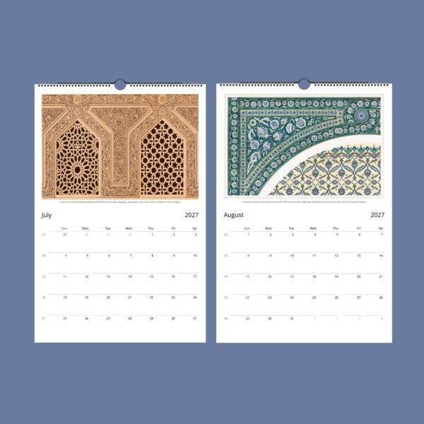Islamic Wall Calendar – Arabic Calligraphy, Ancient Civilization, Semi-Glossy Paper
