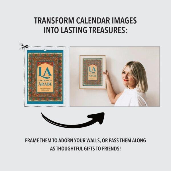 Islamic Wall Calendar – Arabic Calligraphy, Ancient Civilization, Semi-Glossy Paper