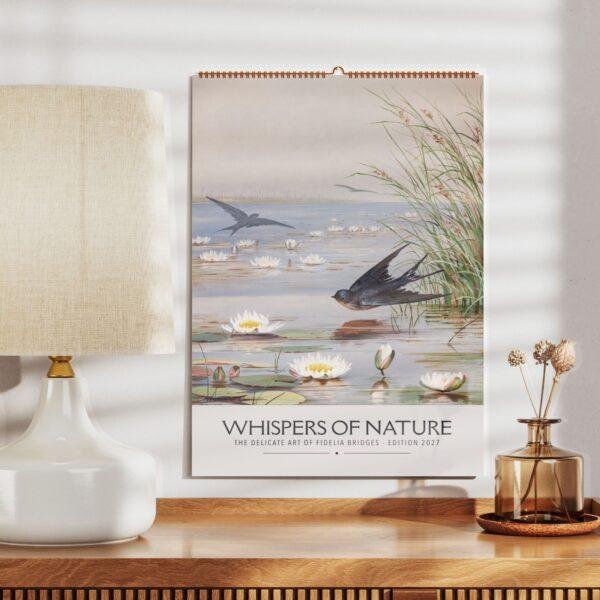 Fidelia Bridges Wall Calendar – American Artist, Watercolor Birds, Natural History Art, Semi-Glossy Paper