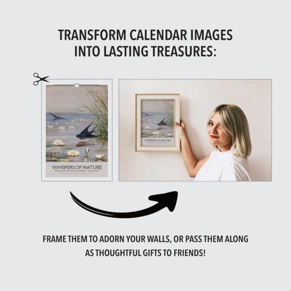 Fidelia Bridges Wall Calendar – American Artist, Watercolor Birds, Natural History Art, Semi-Glossy Paper