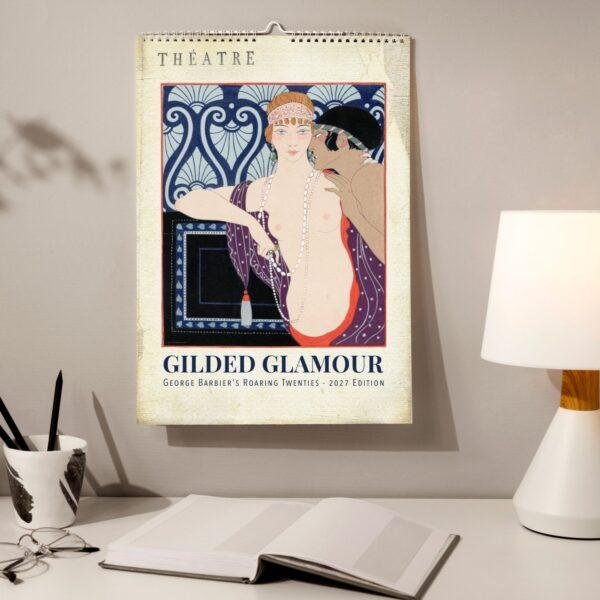 George Barbier Wall Calendar – French Artist, Roaring 20s Fashion, Semi-Glossy Paper