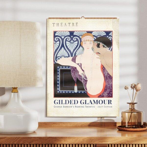 George Barbier Wall Calendar – French Artist, Roaring 20s Fashion, Semi-Glossy Paper