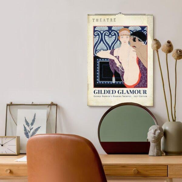 George Barbier Wall Calendar – French Artist, Roaring 20s Fashion, Semi-Glossy Paper