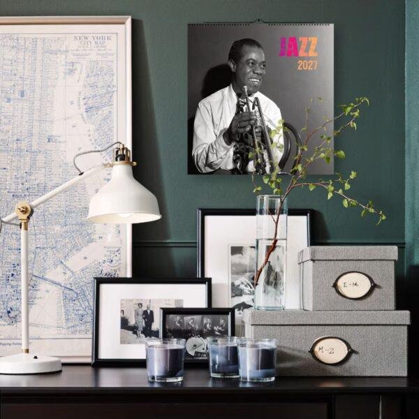 Jazz Calendar: Music Legend Monthly Planner, Louis Armstrong Cover, Semi‑Glossy Paper