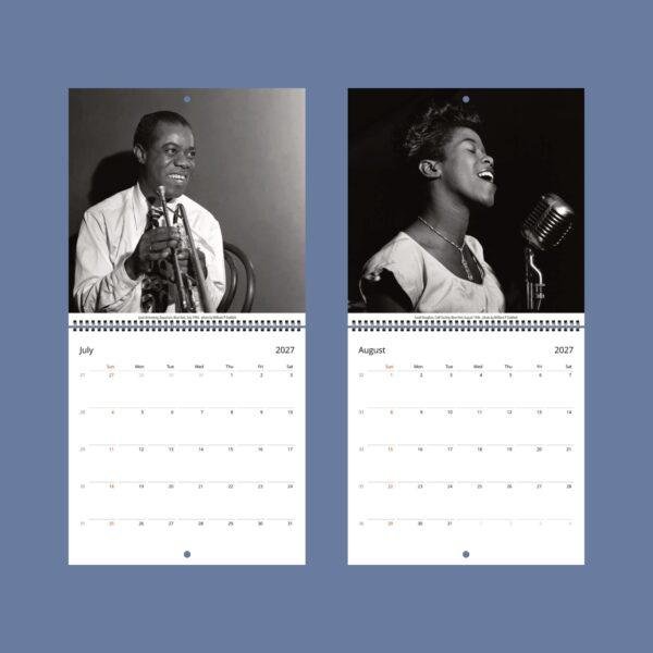 Jazz Calendar: Music Legend Monthly Planner, Louis Armstrong Cover, Semi‑Glossy Paper