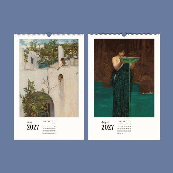 John William Waterhouse Wall Calendar - English Painter,  Mythology Art, Victorian Decor, Semi-Glossy Paper