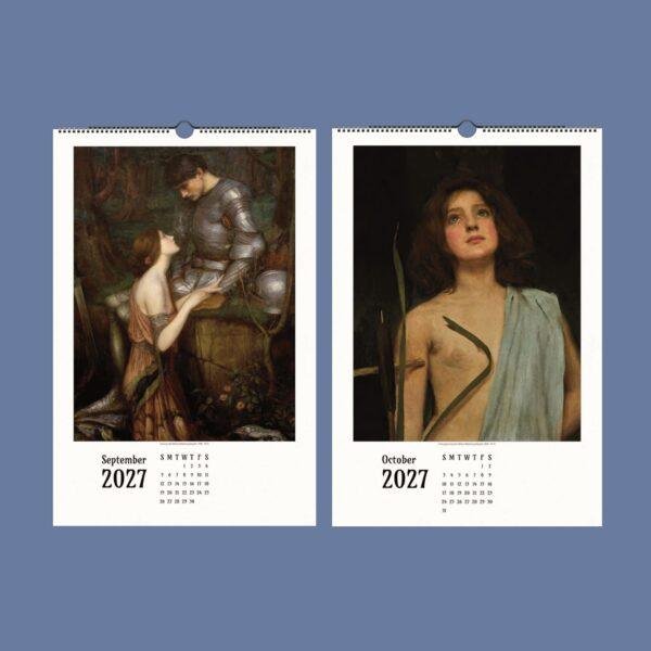John William Waterhouse Wall Calendar - English Painter,  Mythology Art, Victorian Decor, Semi-Glossy Paper
