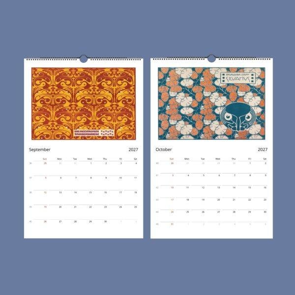 Koloman Moser Wall Calendar – Vienna Secession, Wiener Werkstätte, Semi-Glossy Paper