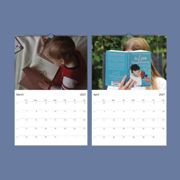 Book Lover Calendar – Bookish Home Decor, Gift for A Reader, Semi-Glossy Paper