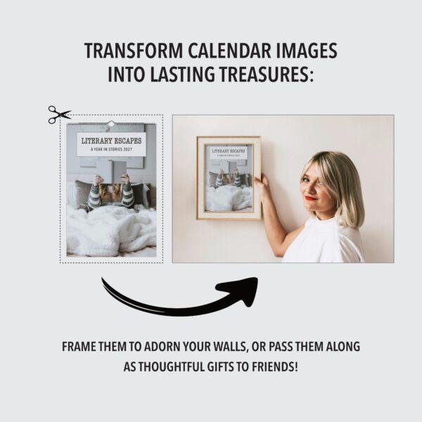 Book Lover Calendar – Bookish Home Decor, Gift for A Reader, Semi-Glossy Paper