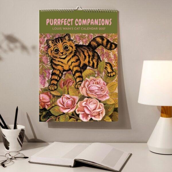 Louis Wain Cats Wall Calendar - English Artist, Vintage Feline Art, Semi-Glossy Paper