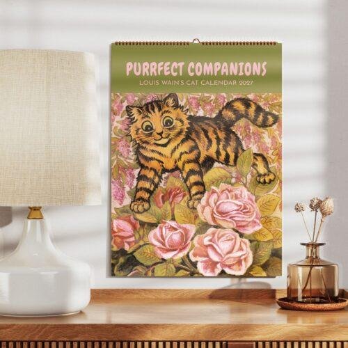 Louis Wain Cats Wall Calendar - English Artist, Vintage Feline Art, Semi-Glossy Paper