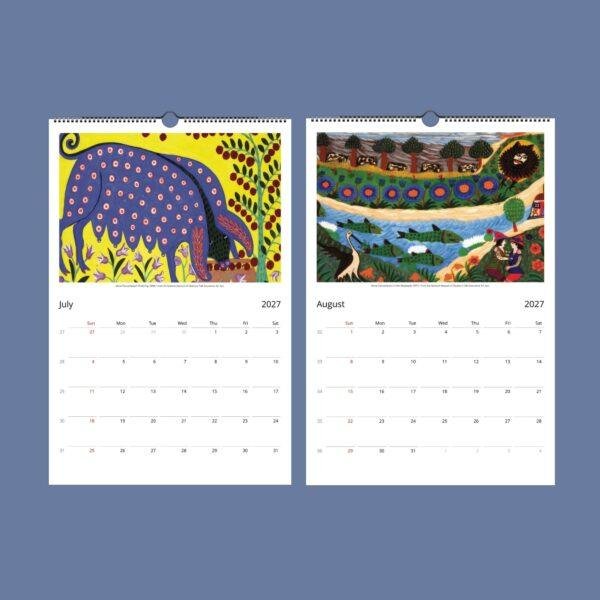 Maria Prymachenko Wall Calendar – Ukraine Artist, Primitive Painting, Semi-Glossy Paper
